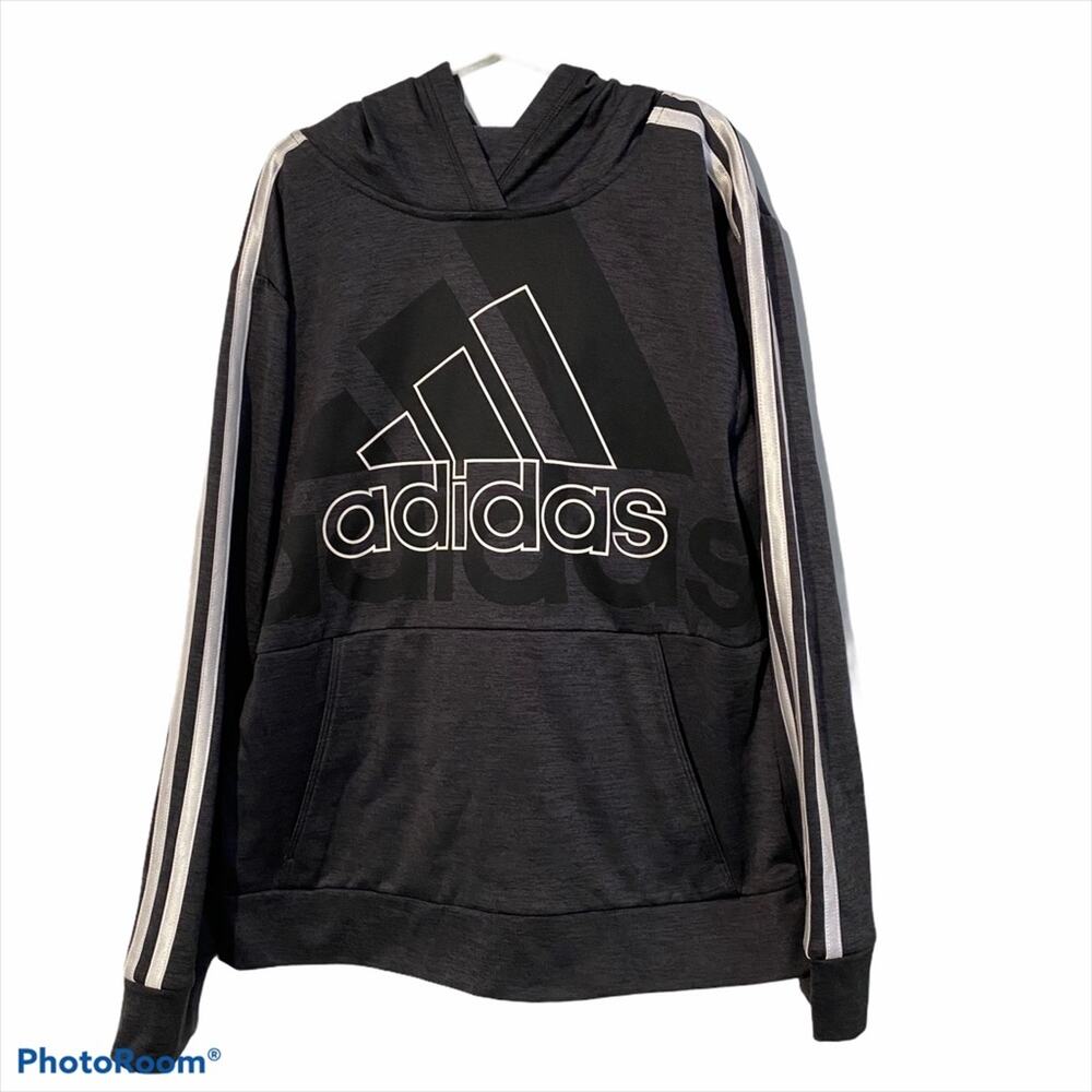 adidas Hoodie Boys Statement Badge Sport Pullover size Medium 10 12